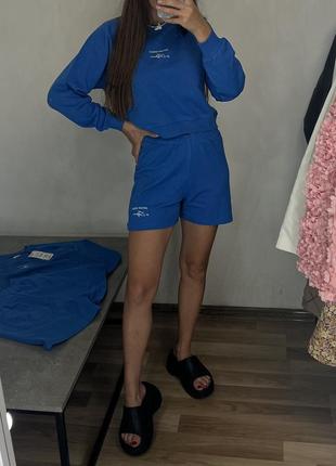 Шикарний спортивний костюм zara світшот + шорти