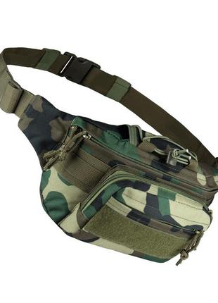 Сумка тактическая военная на пояс camo military gear kangoo 3 л woodland