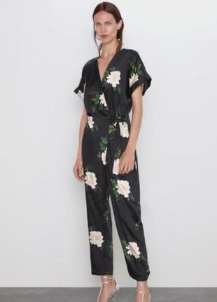 Zara комбінезон, сатиновий комбінезон,