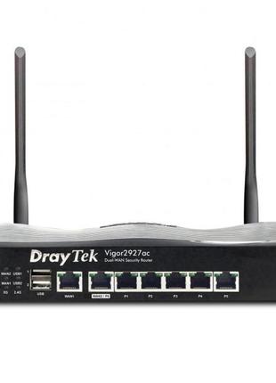 Маршрутизатор draytek vigor2927ac 2хwan gbe 5хlan gbe 2хusb 2.0 50 vpn multi-lan