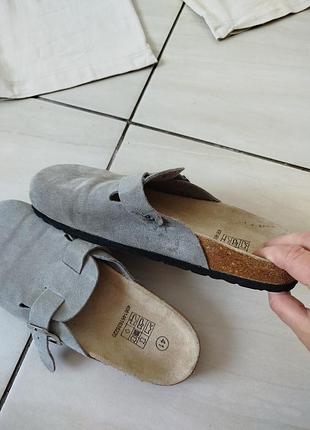 Сабо клогит замш натуральные на пробковой натуральной подошве