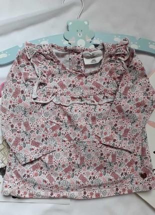 Трикотажное платье с длинным рукавом для девочки