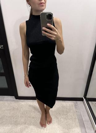 Шикарное платье zara с блестками хс-м