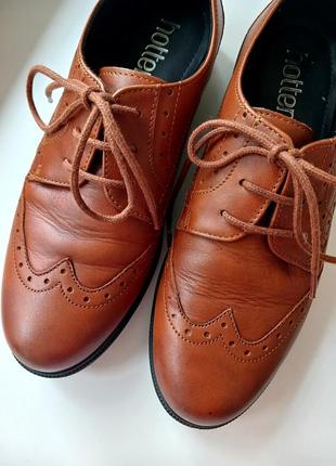 Hotter натуральная кожа оксфорды броги туфли кожаные