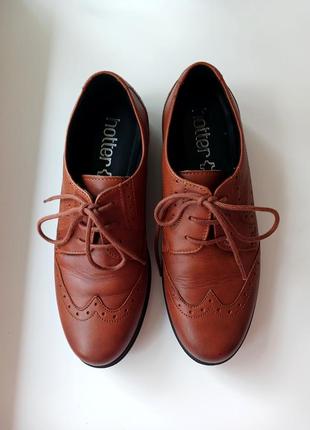 Hotter натуральная кожа оксфорды броги туфли кожаные