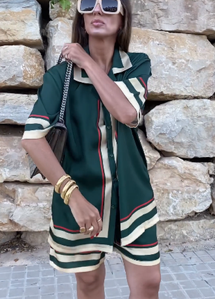 Рубашка новая стиляжная, оверсайз в стиле gucci