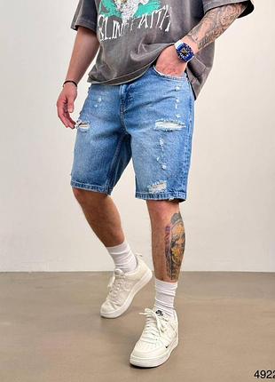Чоловічі джинсові шорти синього кольору