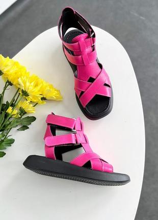 Натуральні шкіряні жіночі босоніжки, босоножки женские кожаные