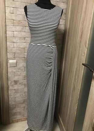 Длинное 👗 платье в полоску