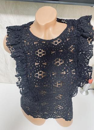 Мереживна блузка, футболка zara m