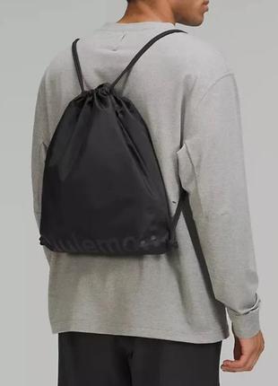 Lululemon lightweight gym sack рюкзак сумка чорна спортивна для спортзалу