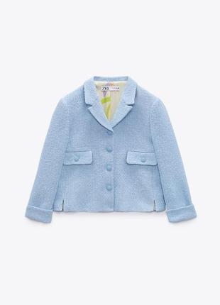 Новий твідовий піджак zara. жіночий одяг. жакет.