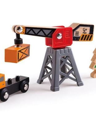 Іграшкова залізниця hape у контейнері 80 ел. (e3773)5 фото