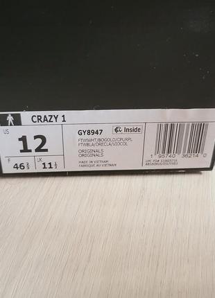 Новые мужские баскетбольные кроссовки adidas crazy 1 kobe bryant8 фото