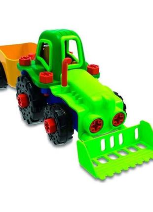 Набір для складання edu-toys трактор з інструментами 29 деталей (js030)