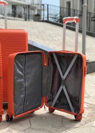 3 шт комплект полипропилен mcs  чемодан дорожный  на колесах турция 4 колеса6 фото