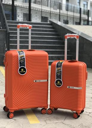 3 шт комплект полипропилен mcs  чемодан дорожный  на колесах турция 4 колеса8 фото