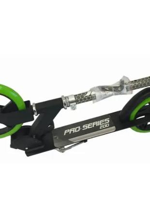 Детский самокат складной scooter pro-series 200 (регулируемый руль, задний тормоз, d=20 см, колеса pu) wt-36 фото