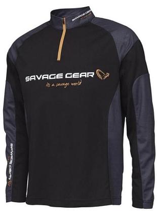 Чоловічий реглан savage gear tournament gear shirt 1/2 zip