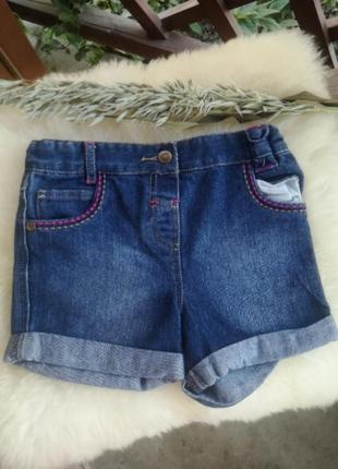 Джинсовые шорты на 3-4 года 98-104 см шортики на девочку