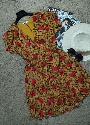 Красивое цветочное платье на пуговицах/ платья/ сарафан