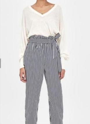 Летние брюки в полоску zara