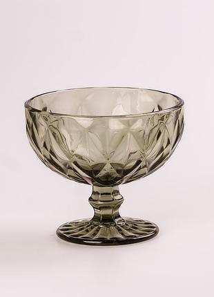 Креманки из толстого стекла набор 6 штук по 300 мл зеленый