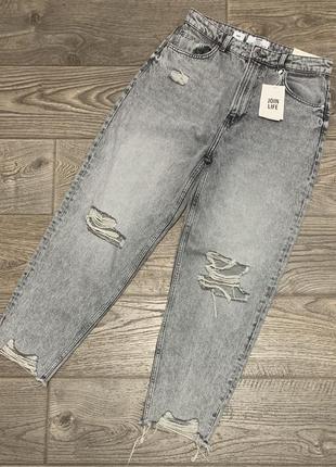 Джинсы мом bershka р. 12/40/l