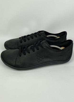 Кожаные кроссовки vivobarefoot профессиональные на широкую ногу черные размер 45