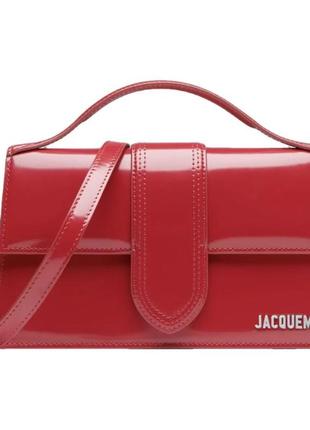 Сумка jacquemus le grand bambino красная жакмус бамбино