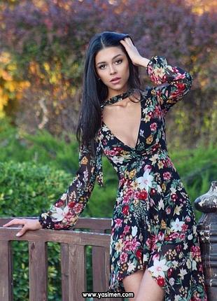 Сукня з чокером шифонова