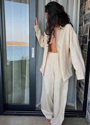 Костюм з льону