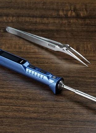 Портативний паяльник ts101 65w blue miniware e-design 3