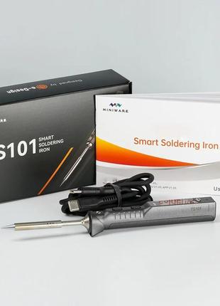 Портативний паяльник ts101 65w miniware e-design, gray