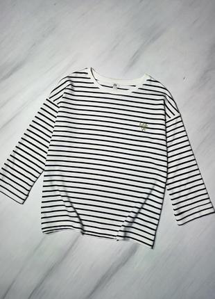 River island🍒 стильный свитшот в полоску с вышивкой