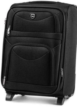 Большой чемодан полиэстер черный арт.6802/2 black (l) wings польща