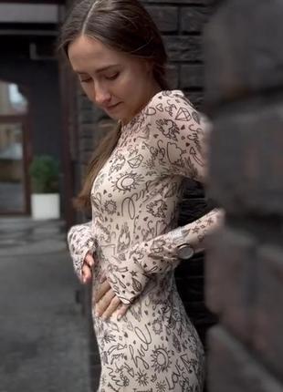 Плаття сіточка в принт imperial xs-s