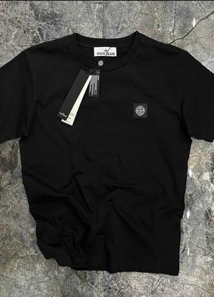 Футболка стон айленд чорна | stone island