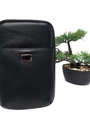 Женская мини сумка натуральная кожа черный арт.6589 black vivaverba україна - (китай)