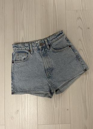 Джинсові шорти zara висока посадка вінтажні