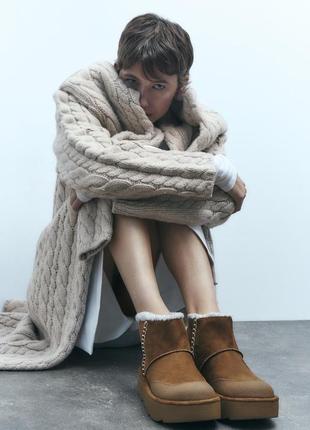 Ботинки ботинки угги кожаные полуботинки zara 3160/210 оригинал ✅ 35 36 37 38 39 40 41 42
