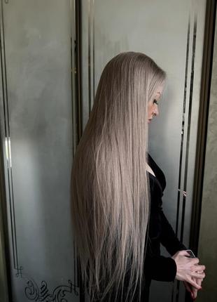 Система замещения волос, парик натуральный на полной сетке, русый длинний волос