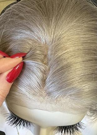 Система замещения волос, парик натуральный на полной сетке, русый длинний волос