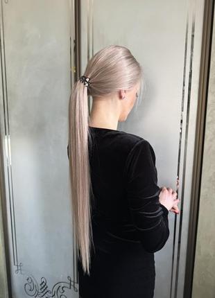 Система замещения волос, парик натуральный на полной сетке, русый длинний волос