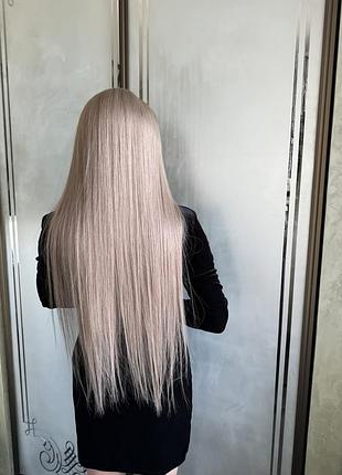 Система замещения волос, парик натуральный на полной сетке, русый длинний волос