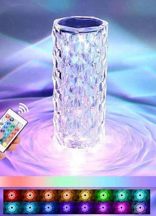 Багатофункціональний настільний світильник з 16 режимами світіння rose table lamp 8962