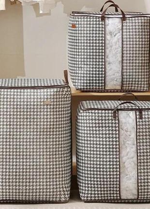 Набор органайзер для одежды, постельного белья, одеял 46*40*51 см ( 110 л) -3 шт4 фото