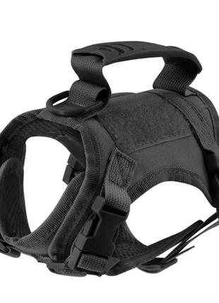 Тактичний жилет-шлейка для котиків та дрібних собак з ручкою, бежевого кольору5 фото