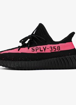 Adidas yeezy boost 350 v2 black red2 фото