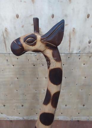 Статуетка жираф дерев'яний підлоговий висота 1,5 м 0000415636 фото
